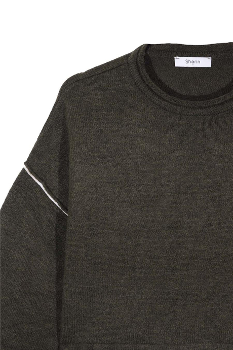 Haki Basic Triko Kazak