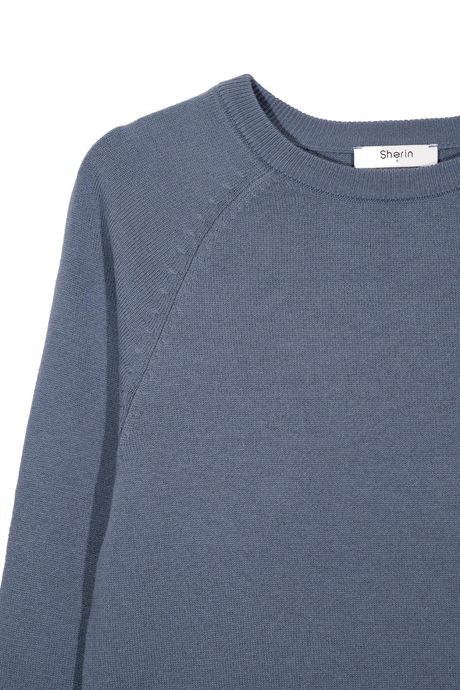 İndigo Bisiklet Yaka Kazak