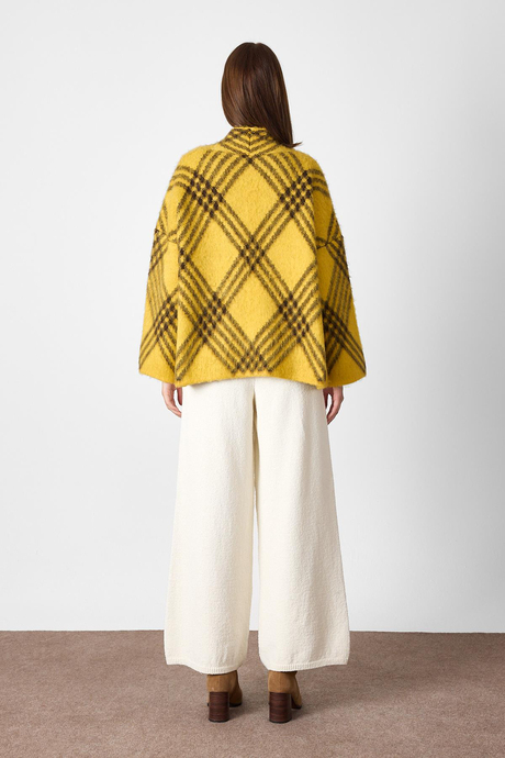 Kahvel EKOSELİ OVERSİZE TRİKO HIRKA