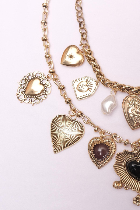 Kalpli Charm Kolye (İkili)