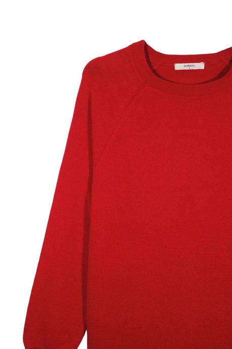 Kırmızı Bisiklet Yaka Kazak