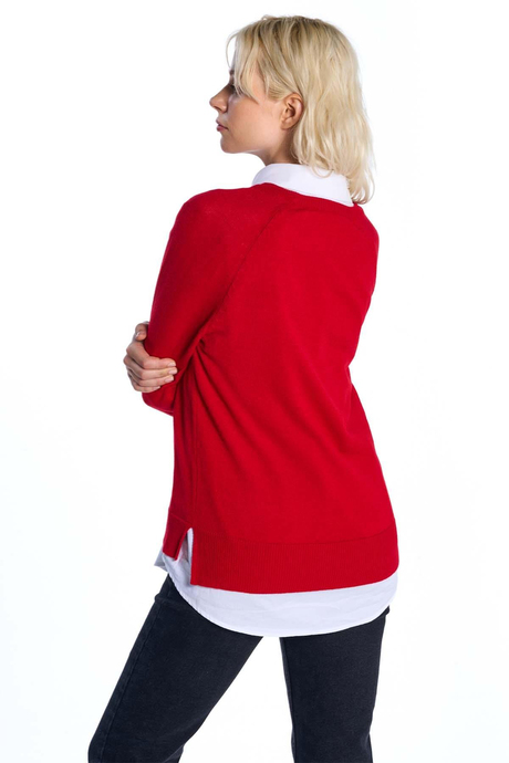 Kırmızı Bisiklet Yaka Kazak