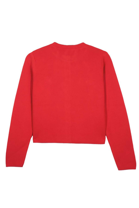 Kırmızı Düğmeli Triko Hırka