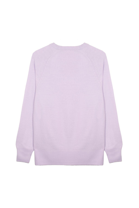 Lila Bisiklet Yaka Kazak