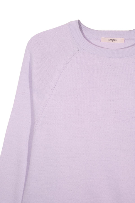 Lila Bisiklet Yaka Kazak