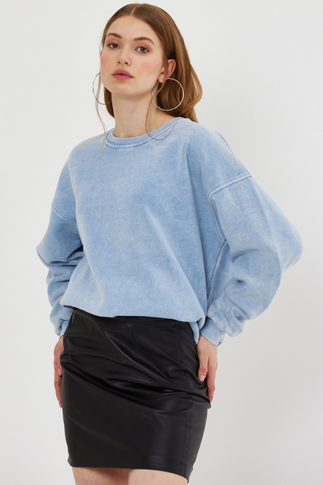 Mavi Bisiklet Yaka Batik Desenli Sweatshirt SS23SW4426MA