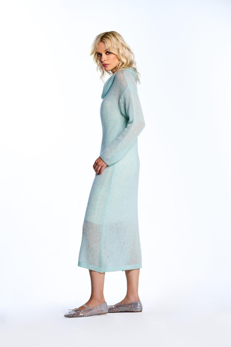 Mint Transparan Elbise