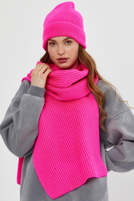 Neon Pembe Triko Bere SWH4573NP