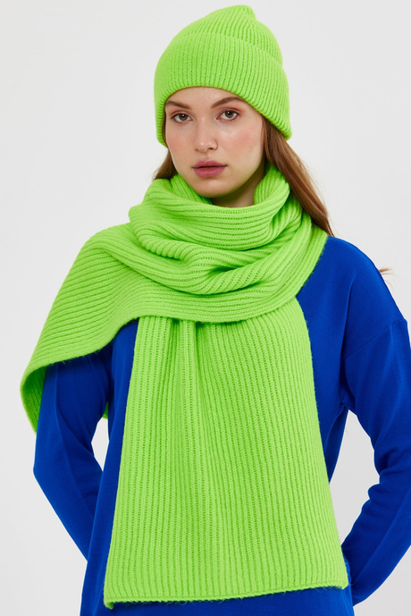 Neon Yeşil Triko Atkı SWW4574NY