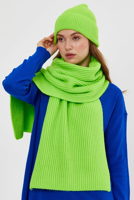 Neon Yeşil Triko Atkı SWW4574NY