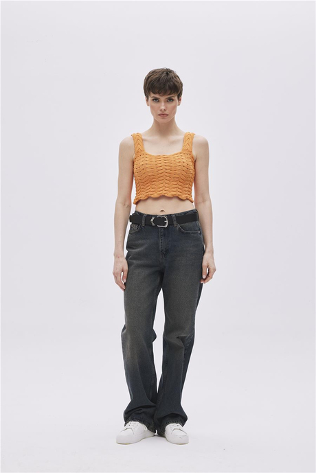 Oranj Triko Crop Top
