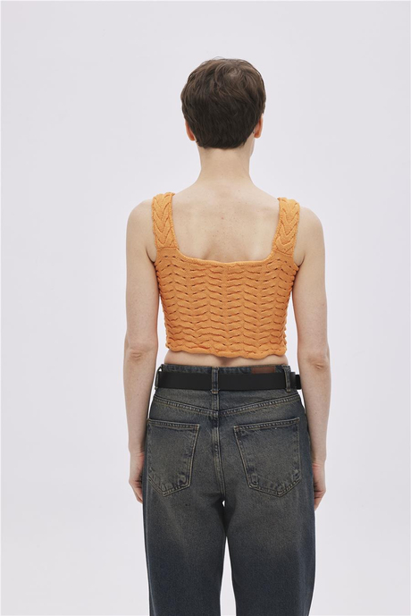 Oranj Triko Crop Top