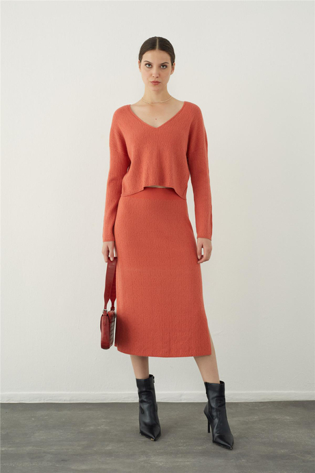 Oversize yumuşak dokulu Basic triko kazak