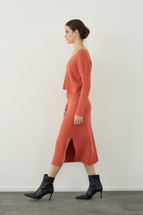 Oversize yumuşak dokulu Basic triko kazak