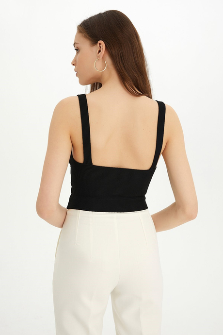 Sherin Kadın Ekru Atlet Bluz Triko Takım SWTK4342-43EK