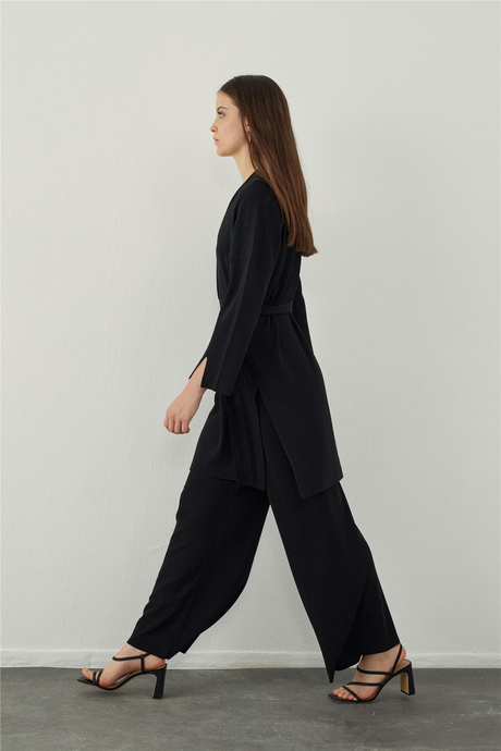 Boru paça basic triko pantolon