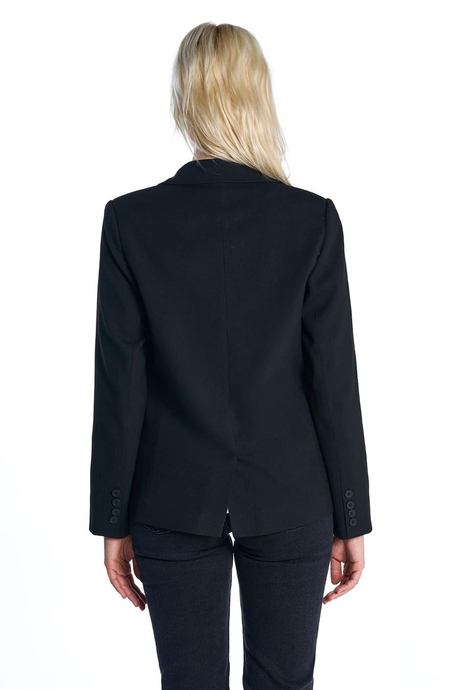 Siyah Jean Detaylı Blazer