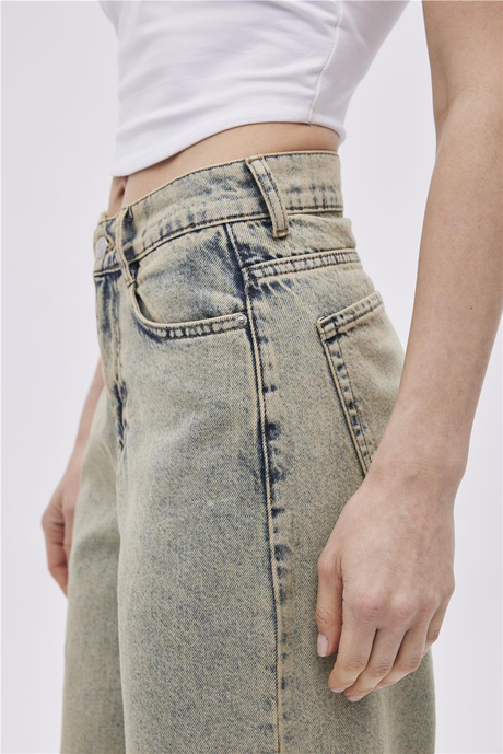 TAŞLANMIŞ BOL PAÇALI JEAN