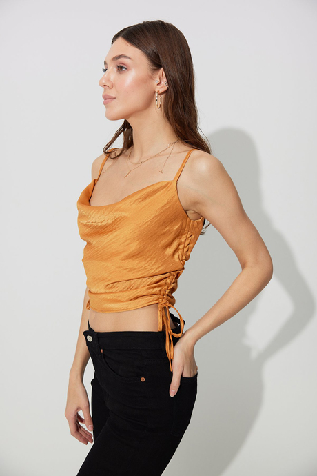 Taba Yanları Büzgülü Askılı Büstiyer SS23CT4735TA