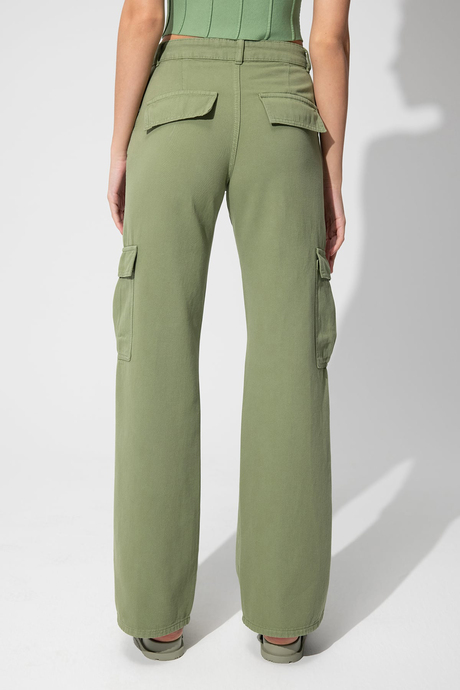 Yeşil Bol Paça Kargo Pantolon SS23P4741YE