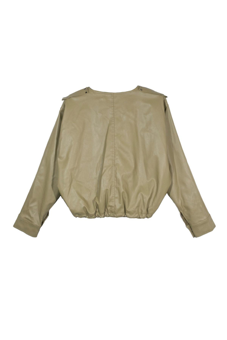 Yeşil Oversize Deri Ceket