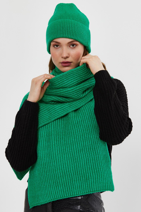 Yeşil Triko Bere SWH4573YE