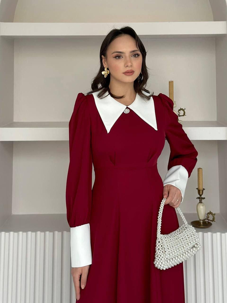 ALA MATMAZEL ELBİSE Bordo