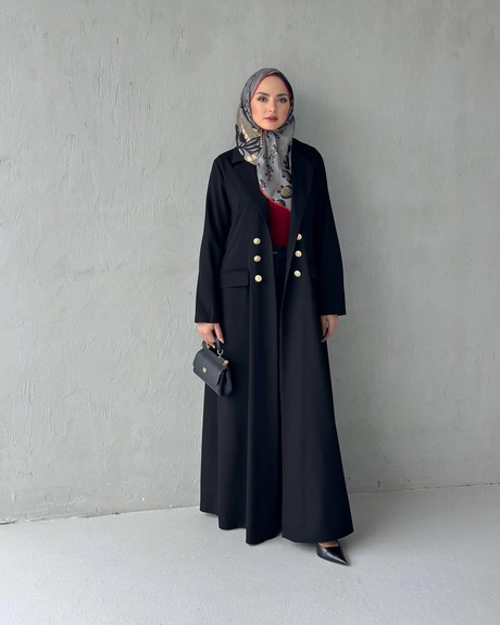 ALARA KREP ABAYA Siyah