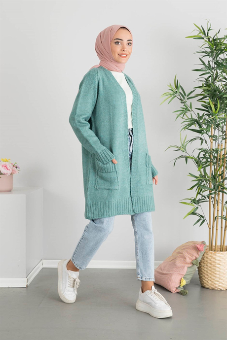 Alıa Oversize Hırka - Mint