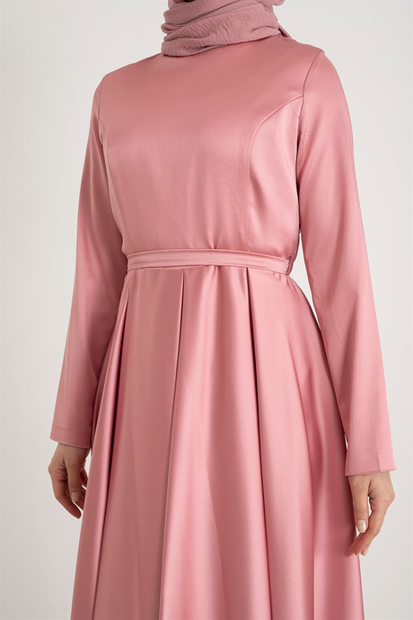 Arkası Uzun Abiye - Pembe