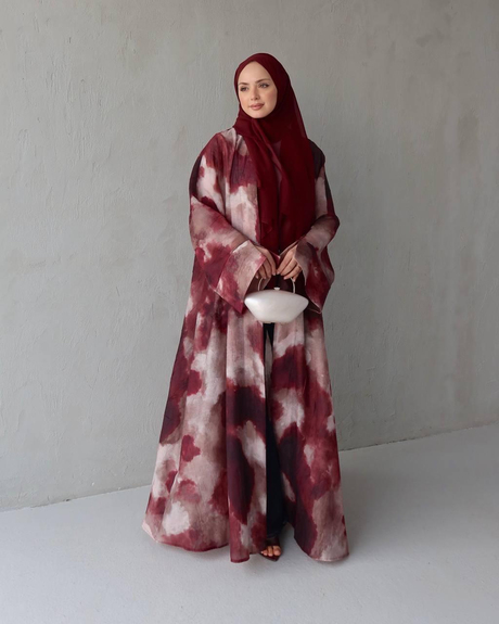ASİA KİMONO ABAYA Bordo