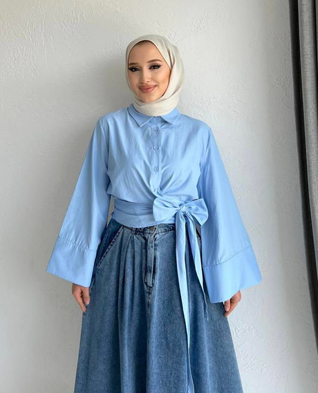 Bağlamalı Gömlek Mavi - Moda AlaBağlamalı Gömlek Mavi