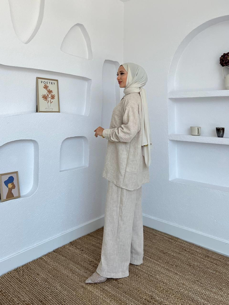 Basic Keten Takım Taş - Moda AlaBasic Keten Takım Taş