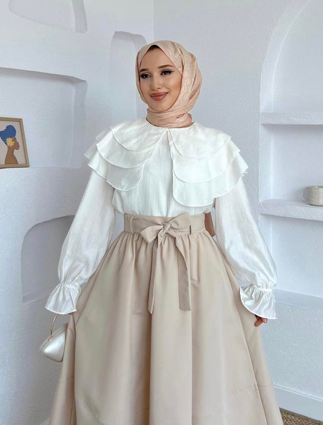Belden Bağlamalı Etek Pudra - Moda AlaBelden Bağlamalı Etek Pudra