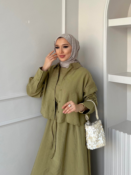 Beli Kuşaklı İkili Takım Yeşil