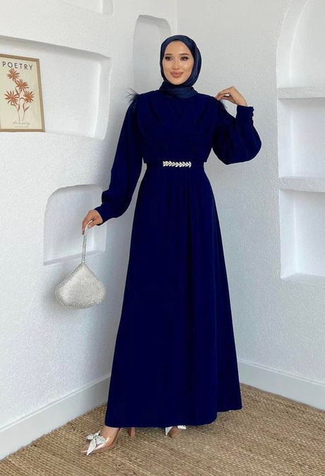 Beli Taşlı Krep Drapeli Elbise Lacivert - Moda AlaBeli Taşlı Krep Drapeli Elbise Lacivert