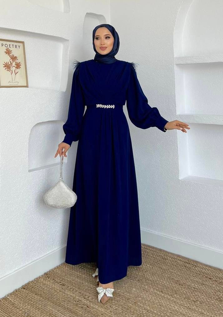 Beli Taşlı Krep Drapeli Elbise Lacivert - Moda AlaBeli Taşlı Krep Drapeli Elbise Lacivert