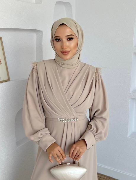 Beli Taşlı Krep Drapeli Elbise Taş - Moda AlaBeli Taşlı Krep Drapeli Elbise Taş