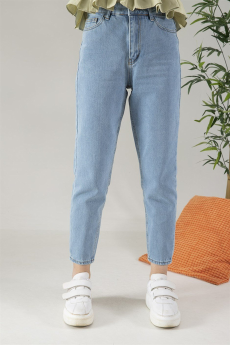 Boru Paça Pantalon - Açık Kot