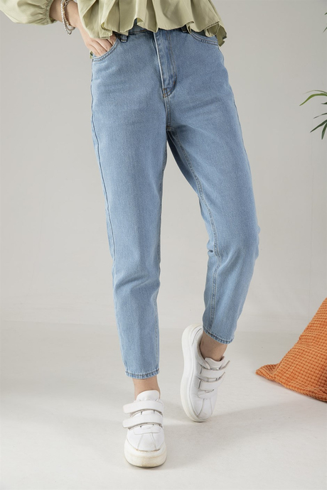 Boru Paça Pantalon - Açık Kot