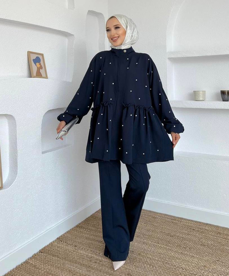 Çakma Taşlı Takım Lacivert - Moda AlaÇakma Taşlı Takım Lacivert