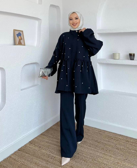 Çakma Taşlı Takım Lacivert - Moda AlaÇakma Taşlı Takım Lacivert