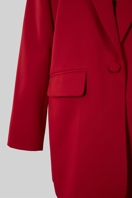 Cepli Blazer Ceket Kırmızı