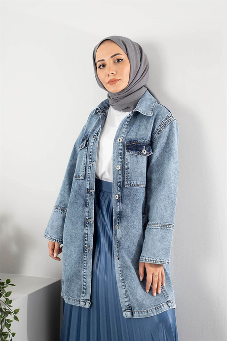 Cepli Flotalı Ceket - Kot