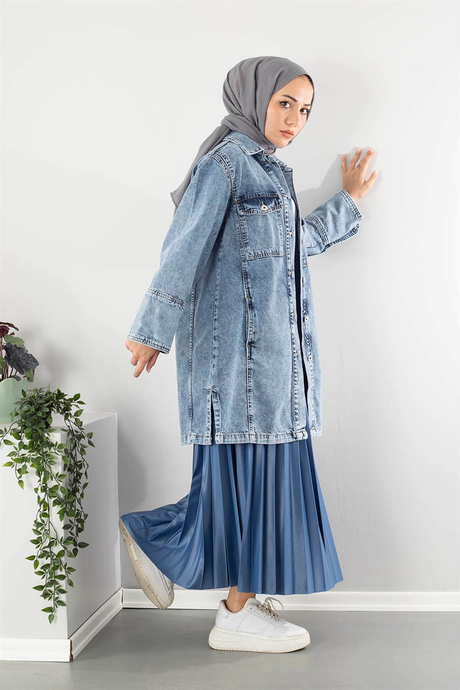 Cepli Flotalı Ceket - Kot