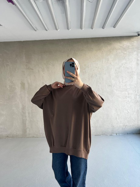 CHE OVERSİZE SWEAT Kahverengi