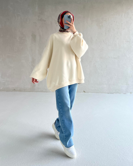 CİTY BASİC SWEAT Ekru
