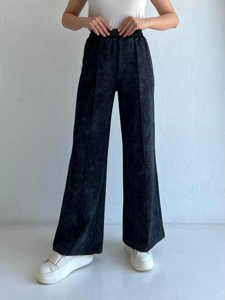 Çizgi Detaylı Pantolon Siyah | Moda AlaÇizgi Detaylı Pantolon Siyah