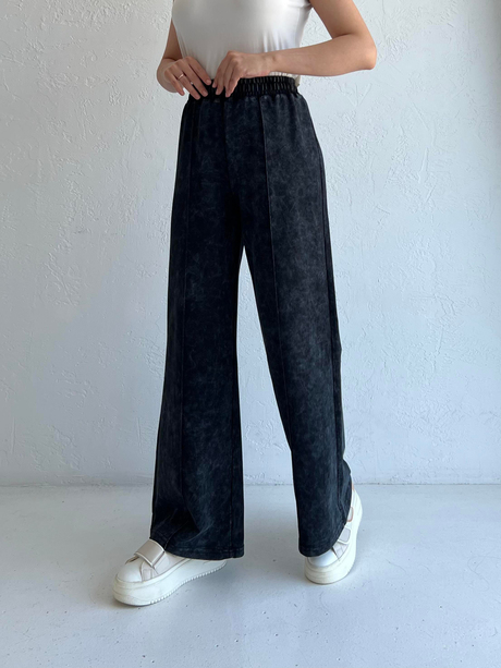 Çizgi Detaylı Pantolon Siyah | Moda AlaÇizgi Detaylı Pantolon Siyah