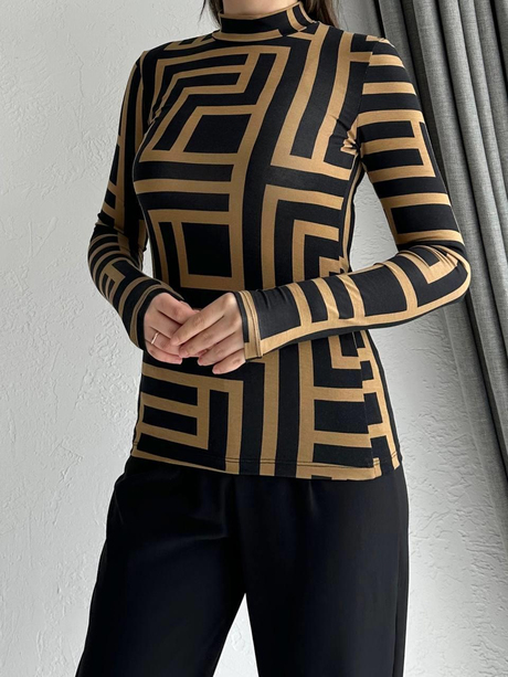Desenli Balıkçı Body Gold